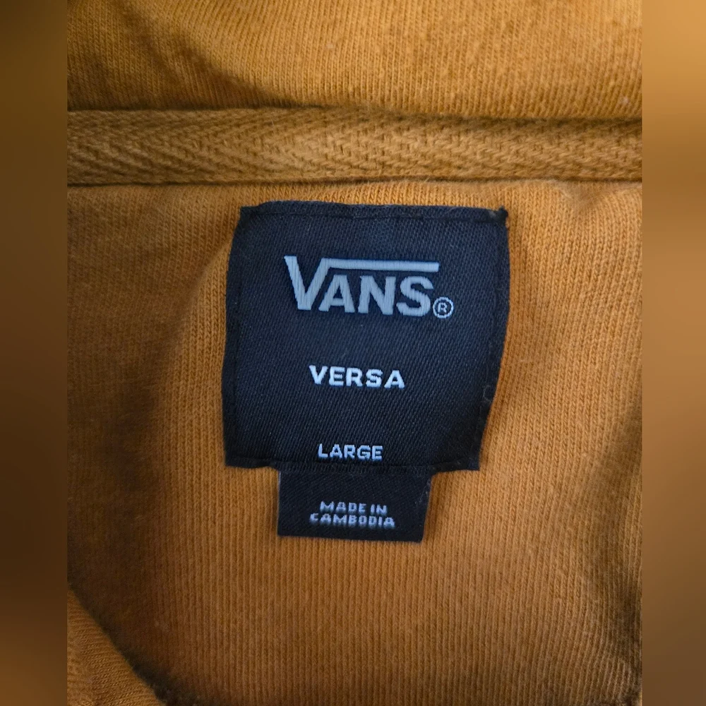 Vans Off The Wall‎ Hoodie Sweatshirt Mens Large Rust Colored Checkered